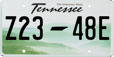 TN license plate Z2348E