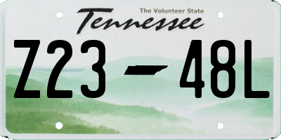 TN license plate Z2348L