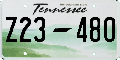 TN license plate Z2348O