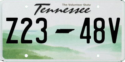 TN license plate Z2348V