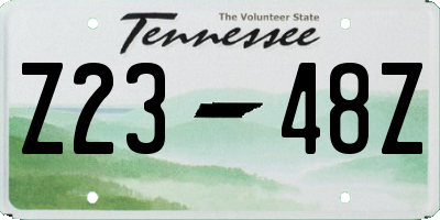 TN license plate Z2348Z