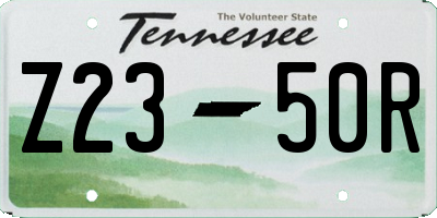 TN license plate Z2350R