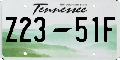 TN license plate Z2351F