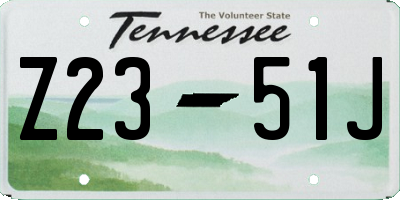 TN license plate Z2351J