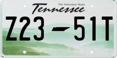 TN license plate Z2351T