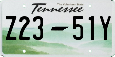 TN license plate Z2351Y