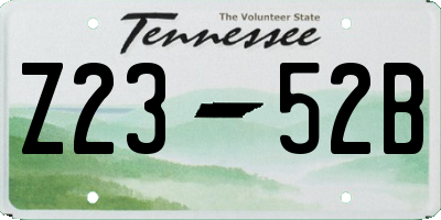 TN license plate Z2352B