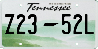 TN license plate Z2352L