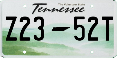 TN license plate Z2352T