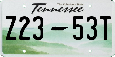 TN license plate Z2353T