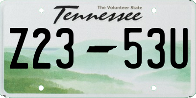 TN license plate Z2353U