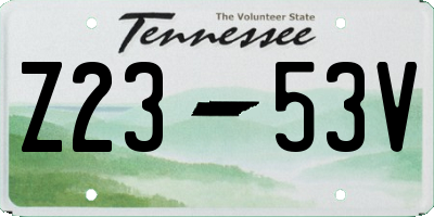 TN license plate Z2353V
