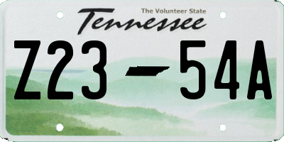 TN license plate Z2354A