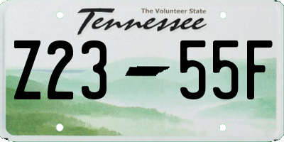 TN license plate Z2355F