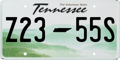 TN license plate Z2355S
