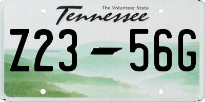 TN license plate Z2356G