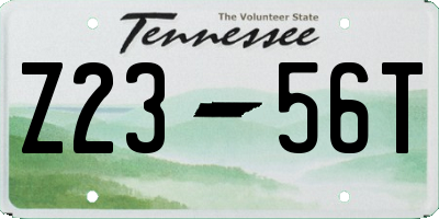 TN license plate Z2356T