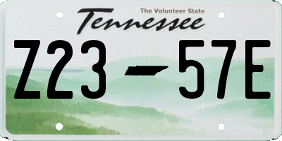 TN license plate Z2357E