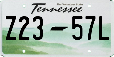 TN license plate Z2357L
