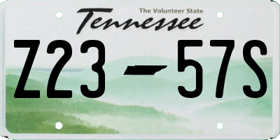TN license plate Z2357S