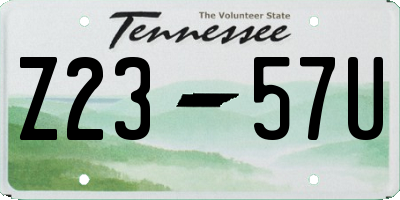 TN license plate Z2357U