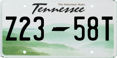 TN license plate Z2358T