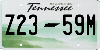 TN license plate Z2359M