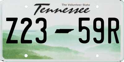 TN license plate Z2359R