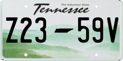 TN license plate Z2359V