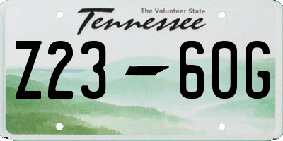 TN license plate Z2360G