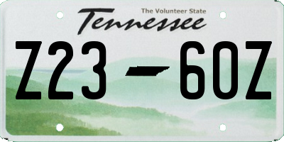 TN license plate Z2360Z