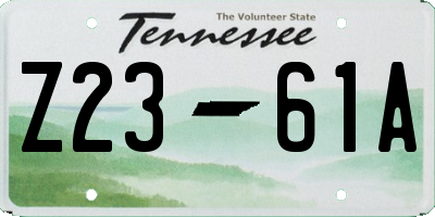 TN license plate Z2361A
