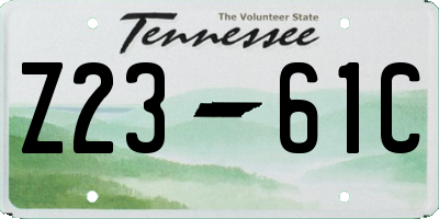 TN license plate Z2361C