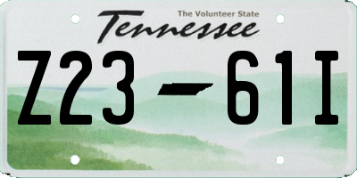 TN license plate Z2361I