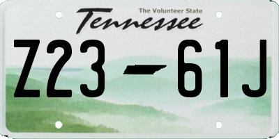 TN license plate Z2361J