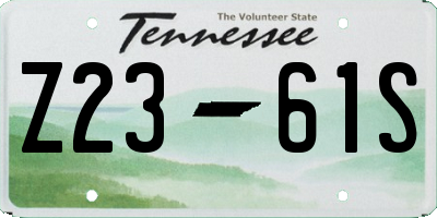 TN license plate Z2361S
