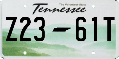 TN license plate Z2361T