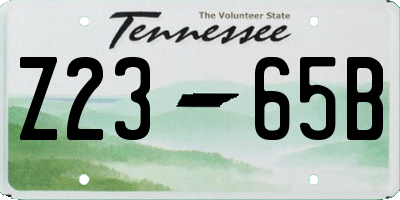 TN license plate Z2365B