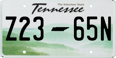 TN license plate Z2365N