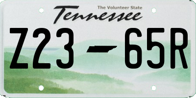 TN license plate Z2365R