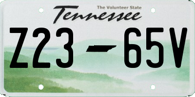 TN license plate Z2365V