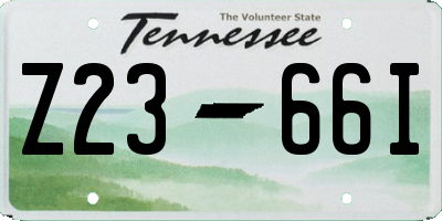 TN license plate Z2366I