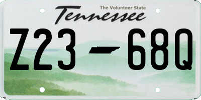 TN license plate Z2368Q