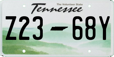 TN license plate Z2368Y
