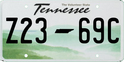 TN license plate Z2369C