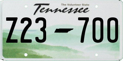 TN license plate Z2370O