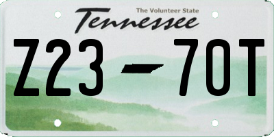 TN license plate Z2370T