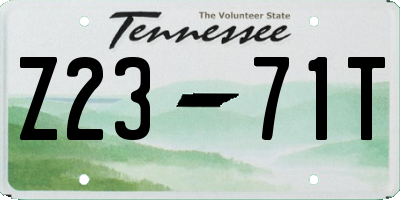 TN license plate Z2371T