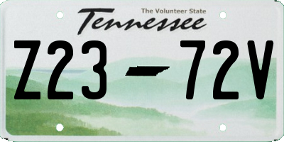 TN license plate Z2372V