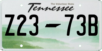 TN license plate Z2373B